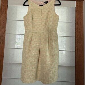 Tahari by Arthur Levine Pleated Sheath Dress with Keyhole Neck & Pockets